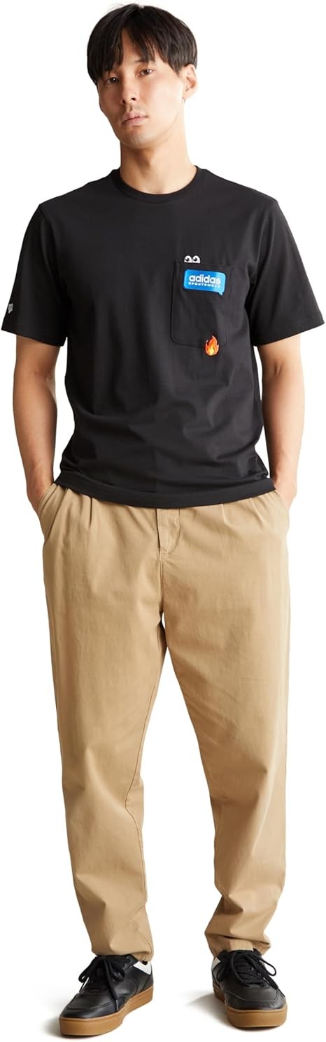 Adidas JTM10 Men's Short Sleeve T-Shirt, Remoji Pockets, Graphic Short Sleeve T-Shirt