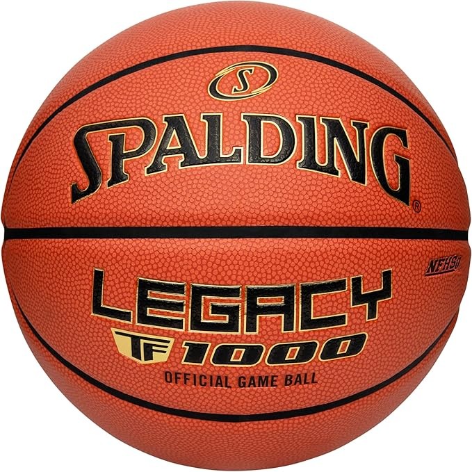 Spalding Legacy TF-1000 Indoor Game Basketballs, Moisture Wicking Microfiber Composite Cover, High School & College Approved
