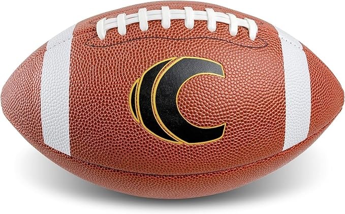 Cannon Sports Official Size Football - Composite Leather Football with Extra Grip & Durable Construction for All-Weather Play – Regulation Size Ball with Pump