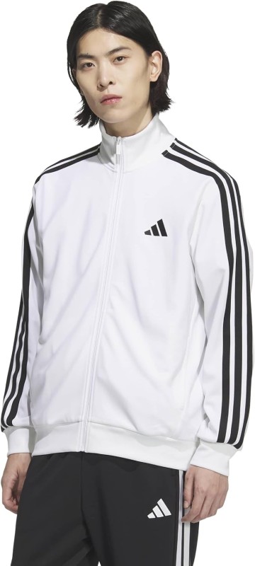 Adidas JZR00 Men's Jersey Top, 3 Stripes, Regular Fit, Double Knit Track Jacket