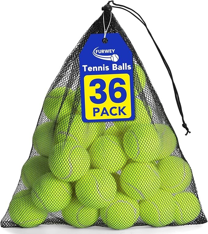 Tennis Balls, 24/36/80 Pack Bulk Tennis Balls Pressureless Tennis Ball, Come with Mesh Bag for Easy Transport,Pet Dog Playing Balls, Good for Beginner Training Ball