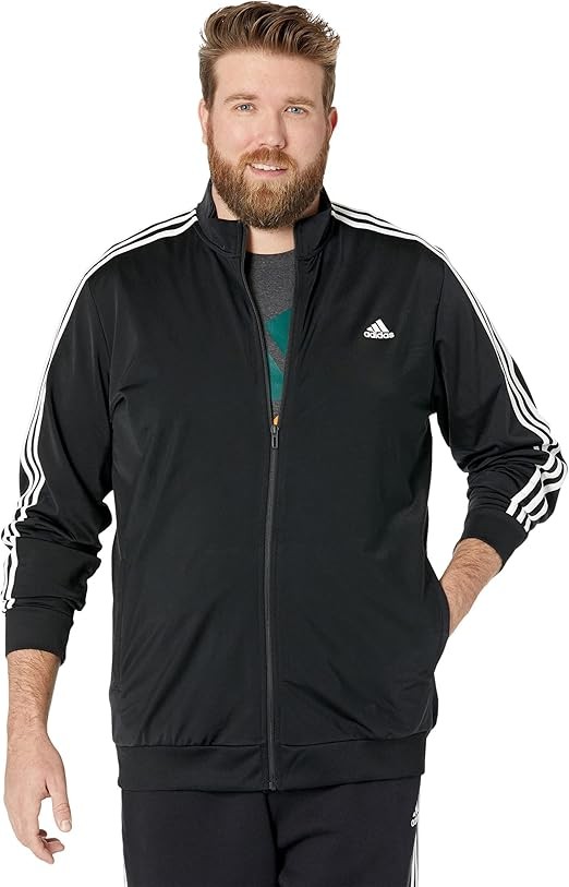 adidas Men's Essentials Warm-Up 3-Stripes Track Top