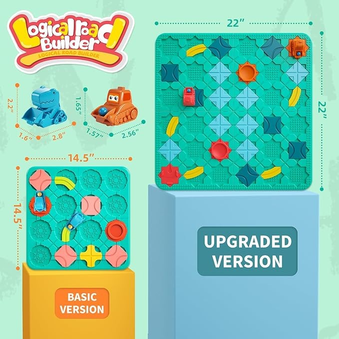 Juegos Lógicos de Construcción de Carreteras, Juego de Mesa Familiar STEM, Rompecabezas Grandes Educativos de Cerebro Inteligente, Juguetes de Acertijos Montessori Tempranos para el Aprendizaje en