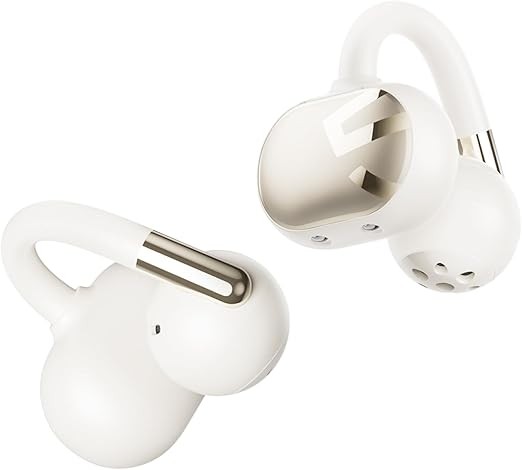 SOUNDPEATS Clip1 Open Ear Earbuds, Premium Dolby Audio & Hi-Res Clip on Headphones, Bluetooth 5.4 Wireless Earphones with AI ENC Noise Cancellation, LDAC, 40H Playtime, IPX5 (beige)