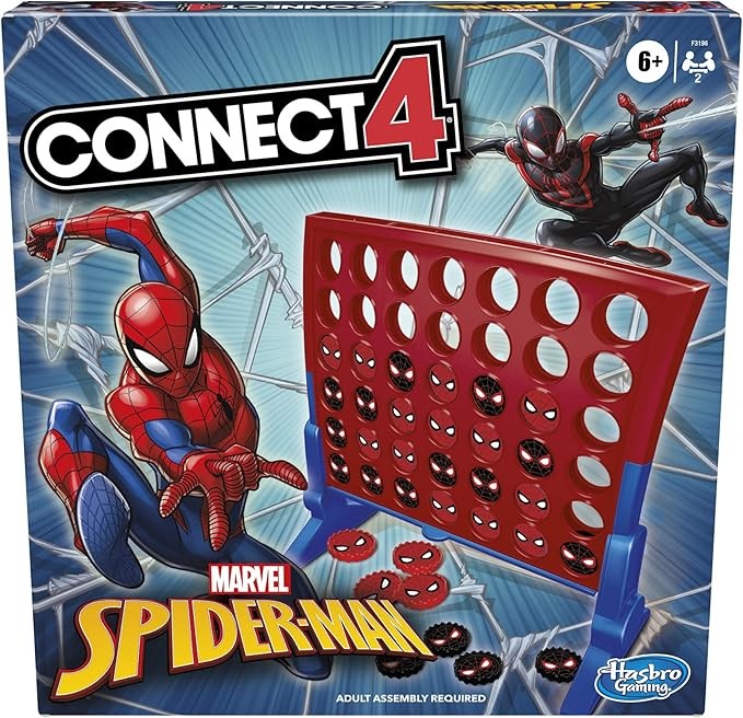 Hasbro Gaming - Juego de mesa de estrategia Connect 4 edición Spider-Man de Marvel, 2 jugadores, para niños y niñas, a partir de 6 años (exclusivo de Amazon)