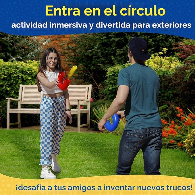 pindaloo - Juego de habilidad con 2 bolas, regalos para niños y adultos, para interiores y exteriores, artículo divertido, desarrolla habilidades motoras y malabaristas (transparente)