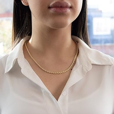 Carissima Gold 9ct yellow gold hollow chain of 60 rope with a length of 46 cm-18" For Women, Gold